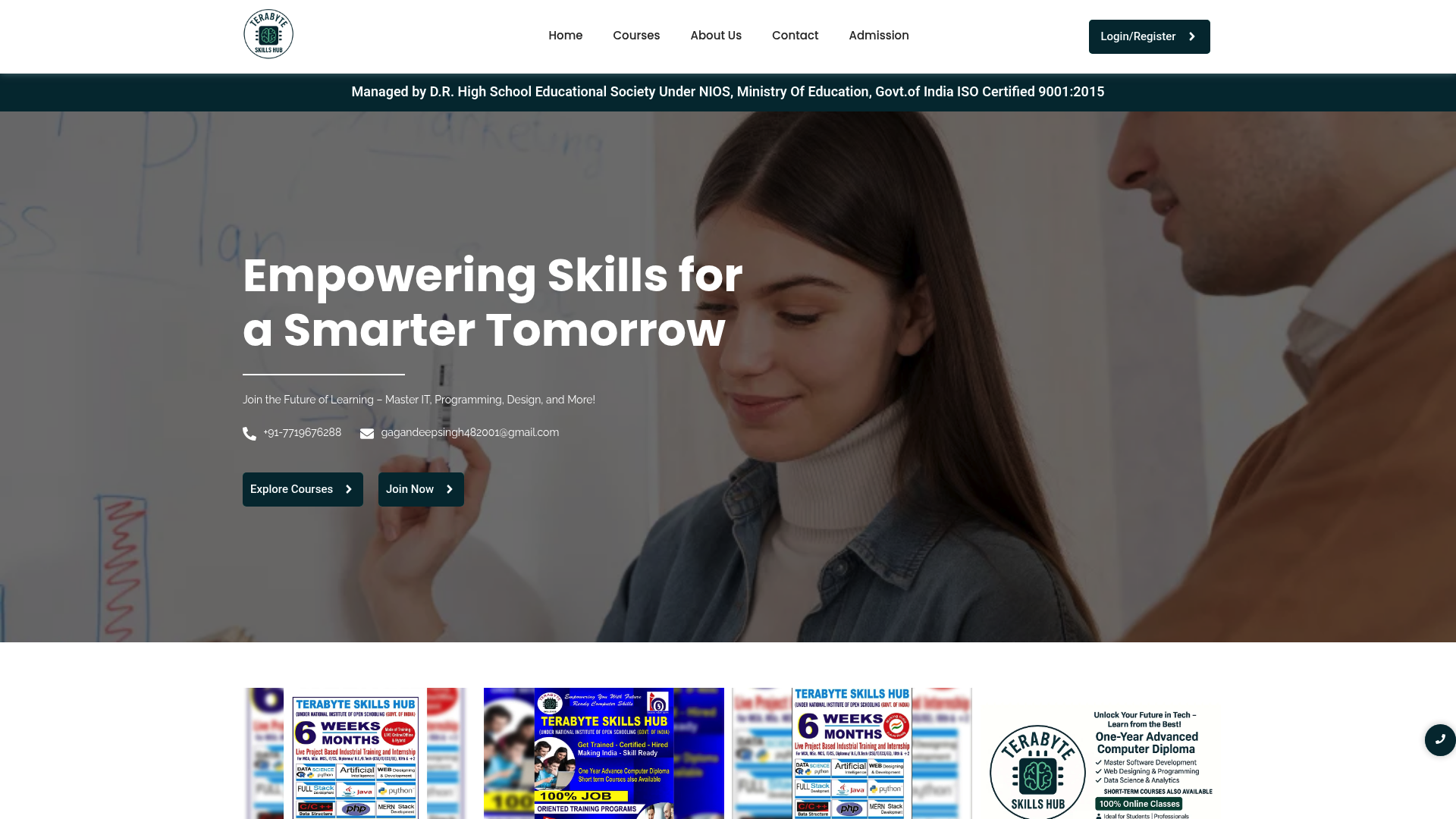 Skills Training Website (WordPress)